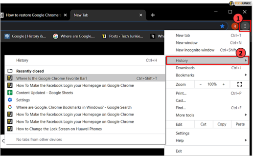 How To Reopen Accidentally Closed Tabs In Google Chrome - Tech Junkie