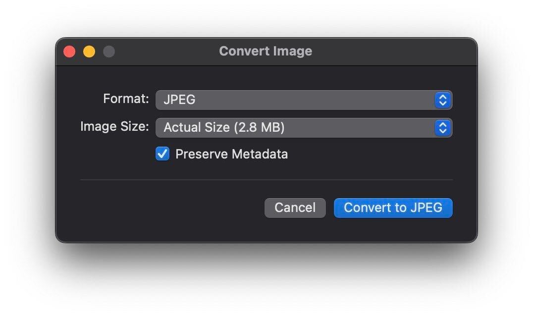 Mac Convert to JPEG