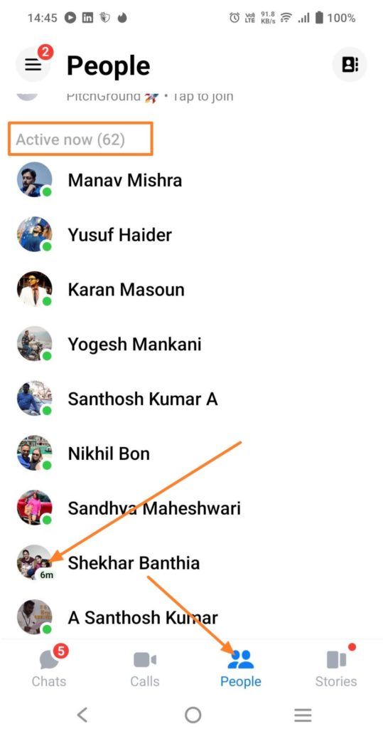 Active Now Facebook Messenger