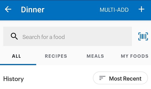 myfitnesspal food