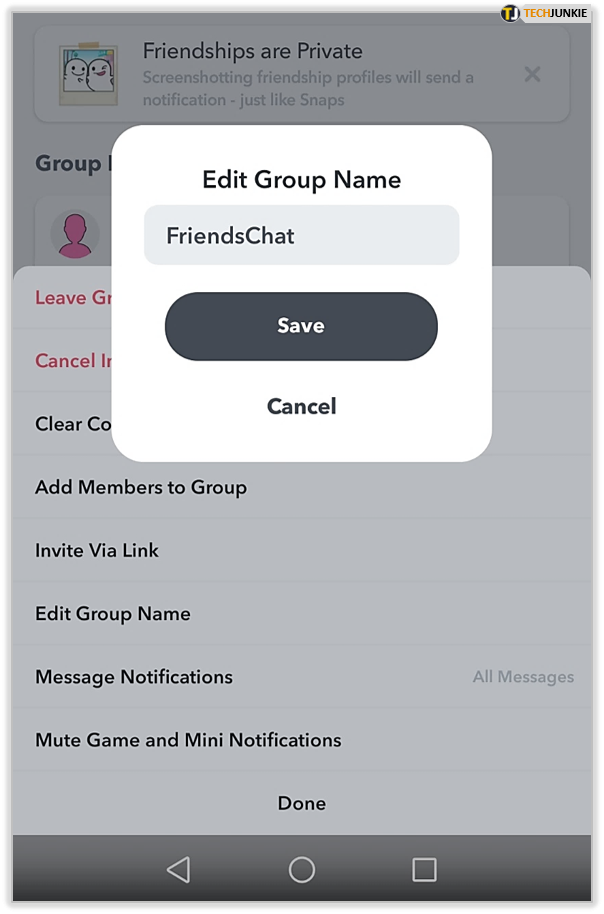 Snapchat group chat