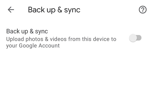 Google Photos Not Syncing from Phone - back up and sync