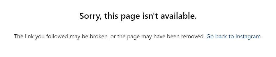 Instagram Web Blocked profile
