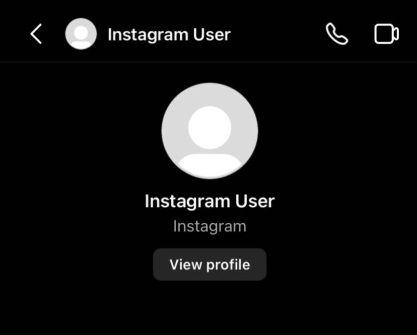 Instagram iOS Blocked Profile Chat