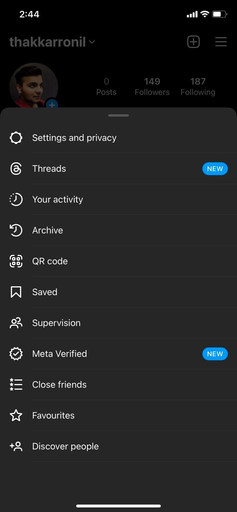 Instagram Settings and privacy