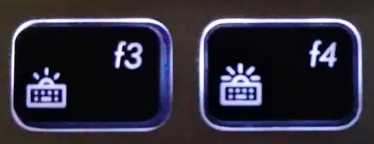 Keyboard backlight Fn keys