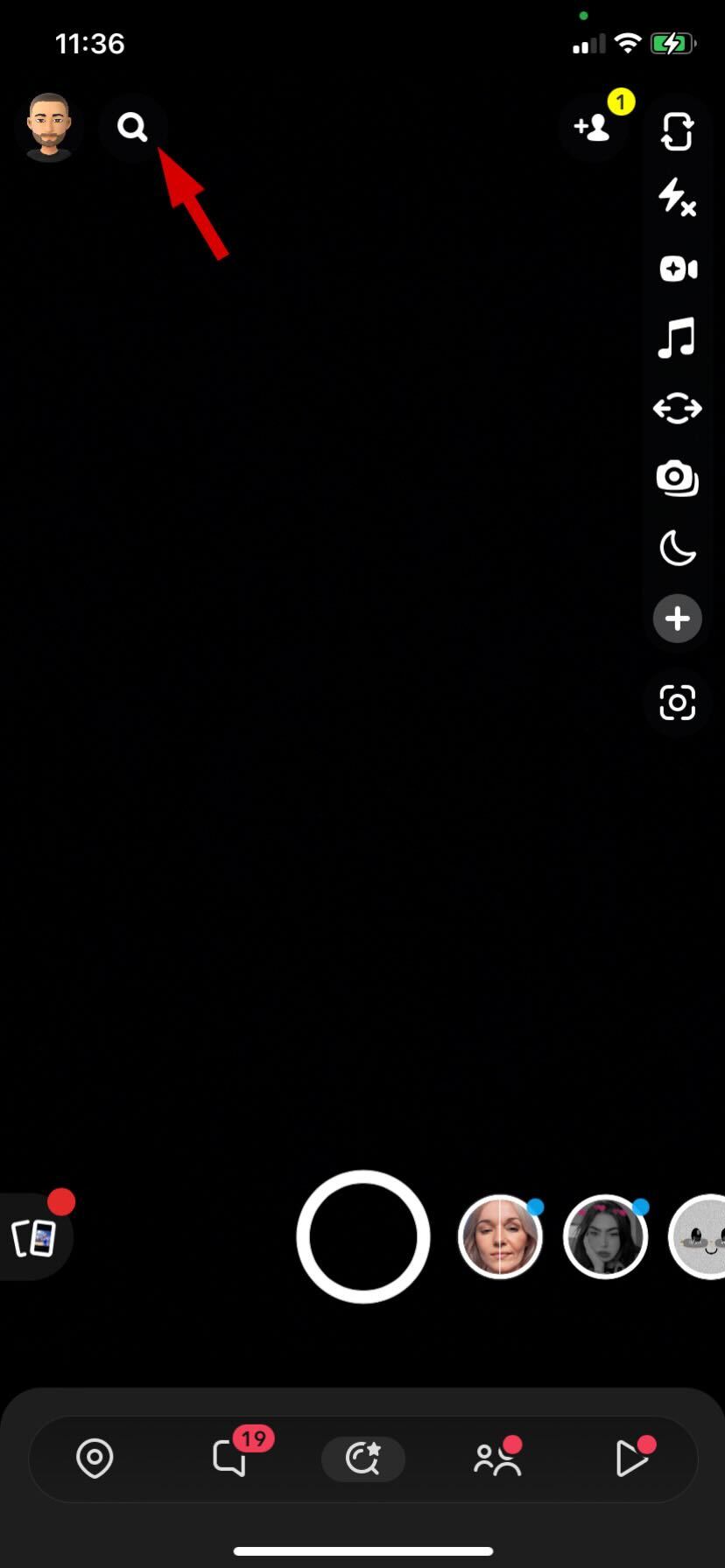 Snapchat search icon