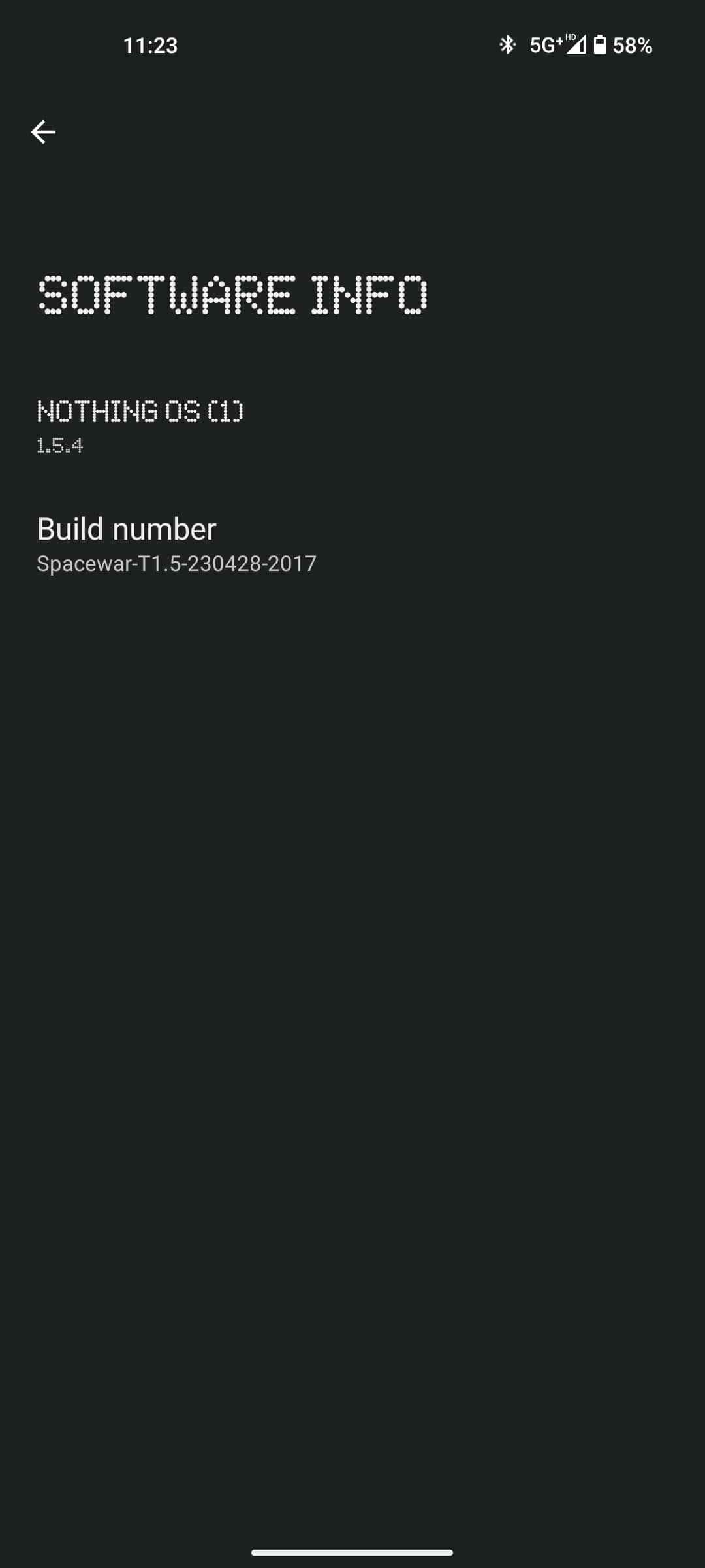 Android Build number