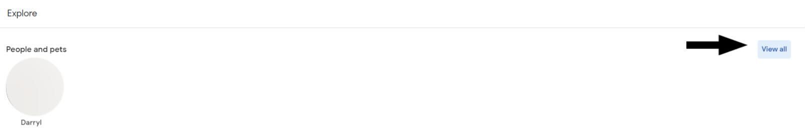 Google Photos View All button