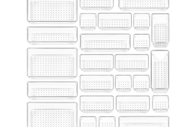 Vtopmart Clear Plastic Drawer Organizers