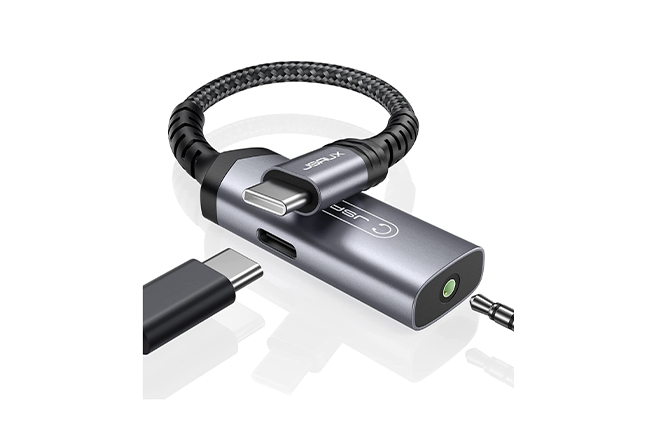 JSAUX USB-C to 3.5mm Headphone and Charger Adapter