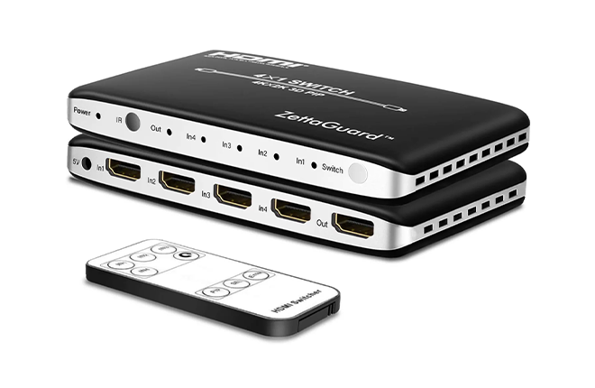 Zettaguard 4-Port 4x1 HDMI Switch