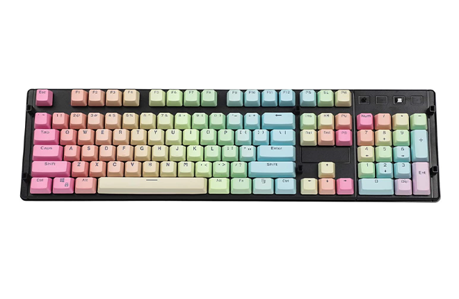 YMDK Doubleshot Rainbow Keycaps