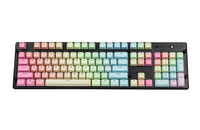 YMDK Doubleshot Rainbow Keycaps