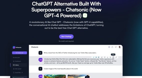 Homepage of ChatGPT