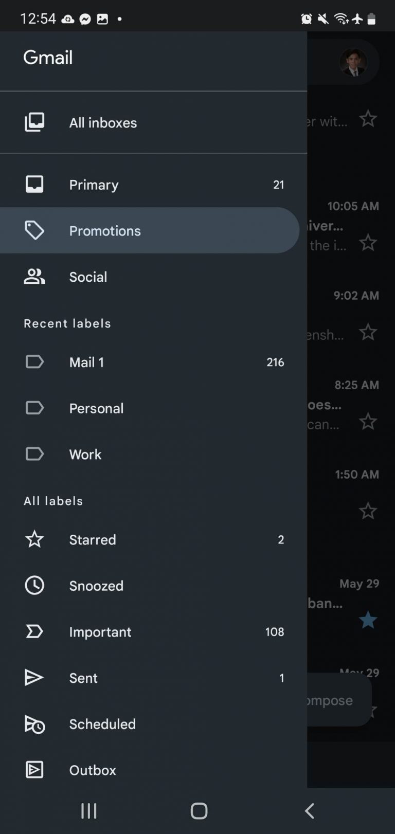 delete all promotional email gmail