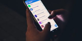 Telegram running on phone