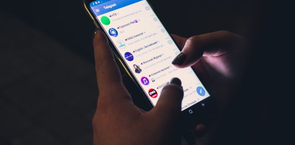 Telegram running on phone