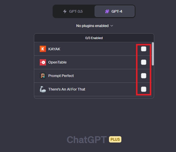 Enabling plugins in ChatGPT