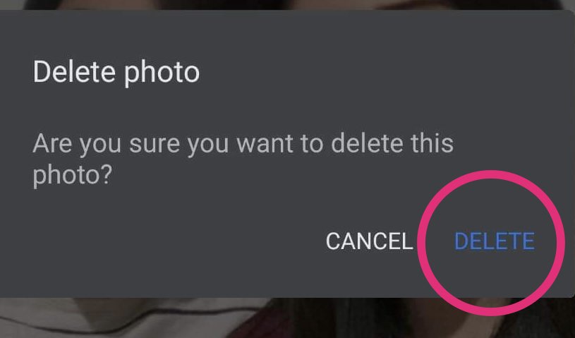 Facebook on Android - delete button for profile picture