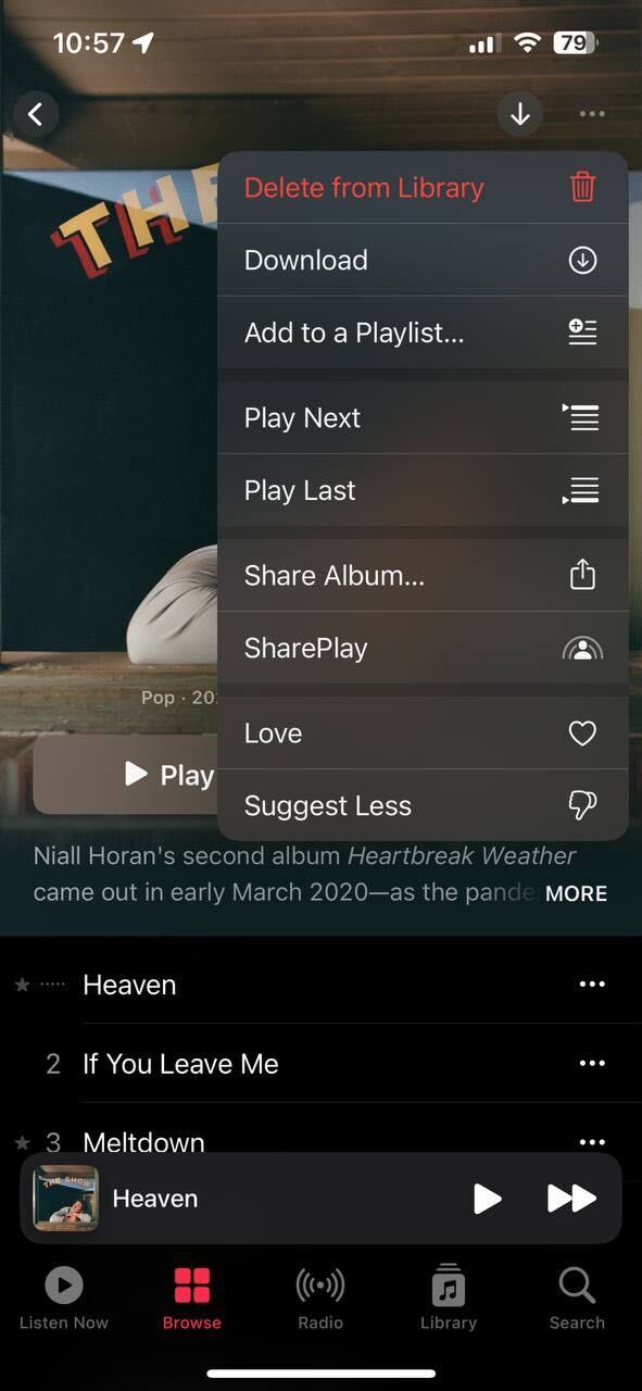Apple Music Download option
