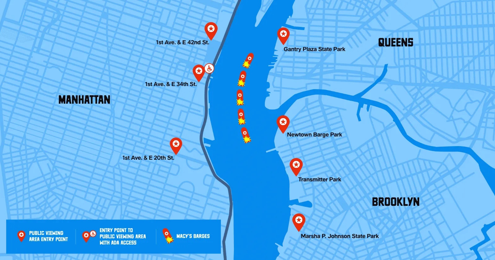 Macy's Fireworks locations