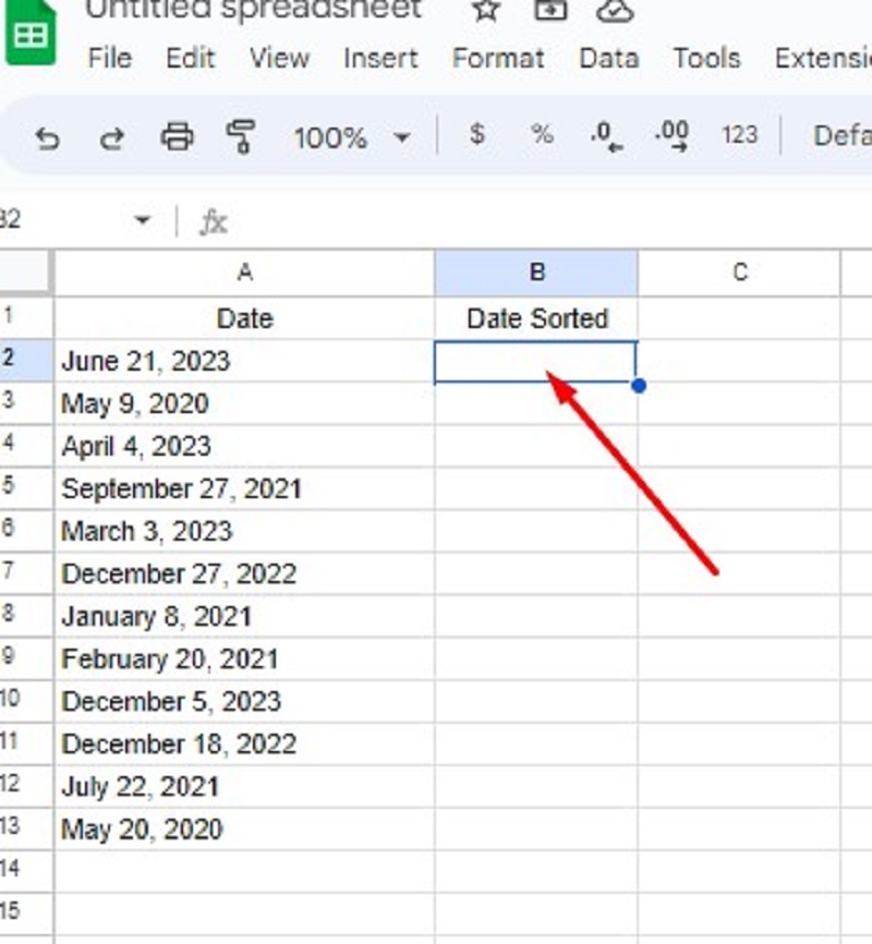 Google Spreadsheets - showing empty cell