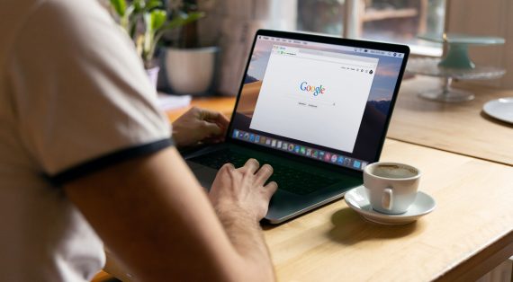 Google Chrome running on laptop