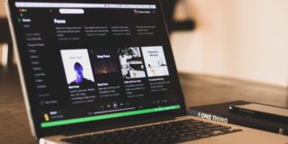 Spotify on laptop