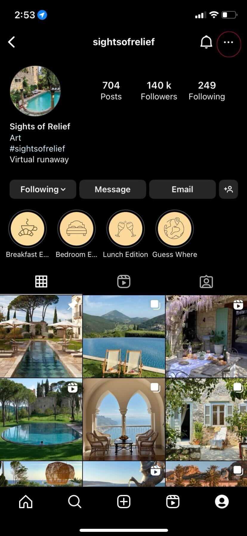 An Instagram account
