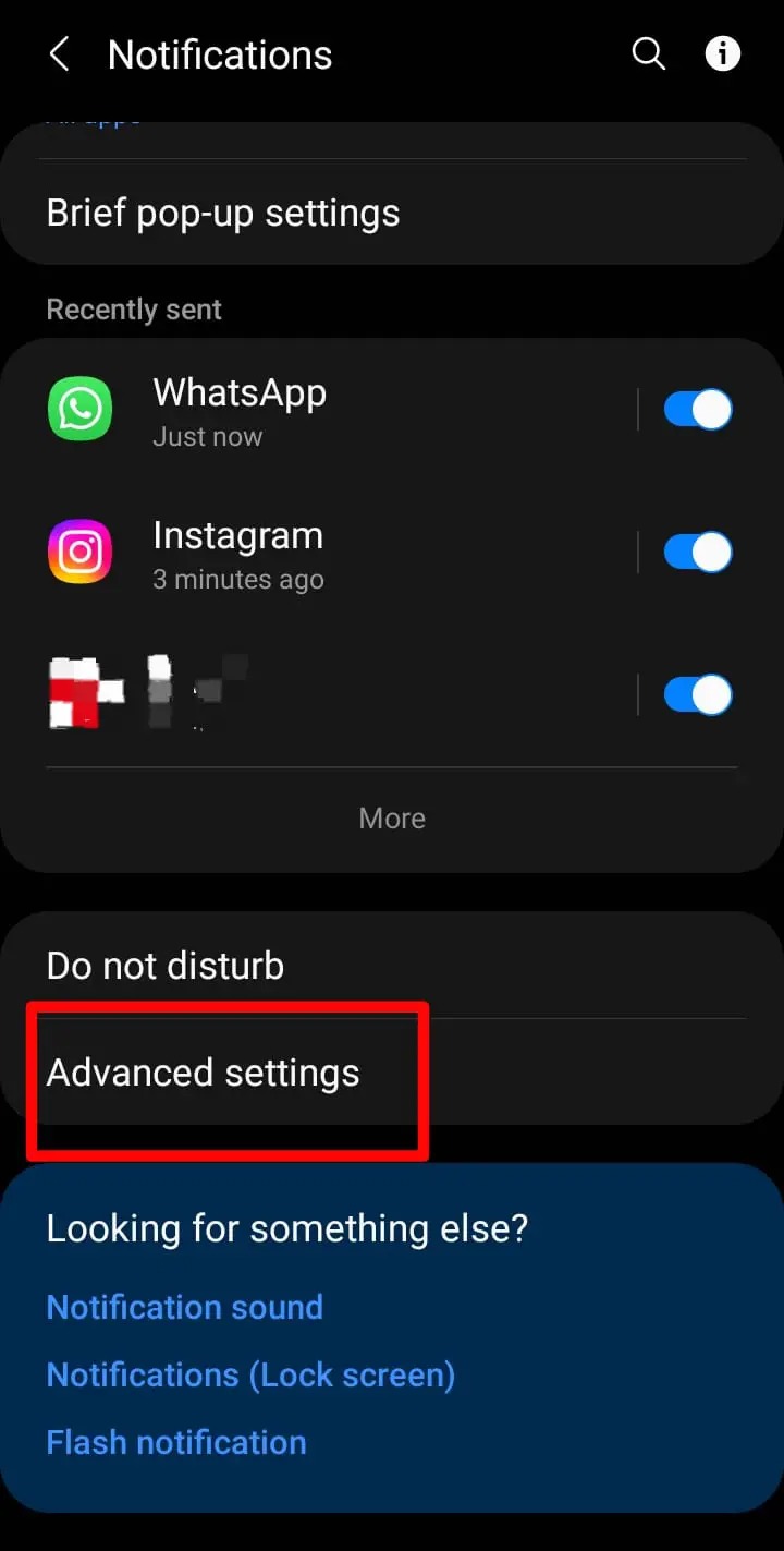 Android Notifcation Advanced Settings