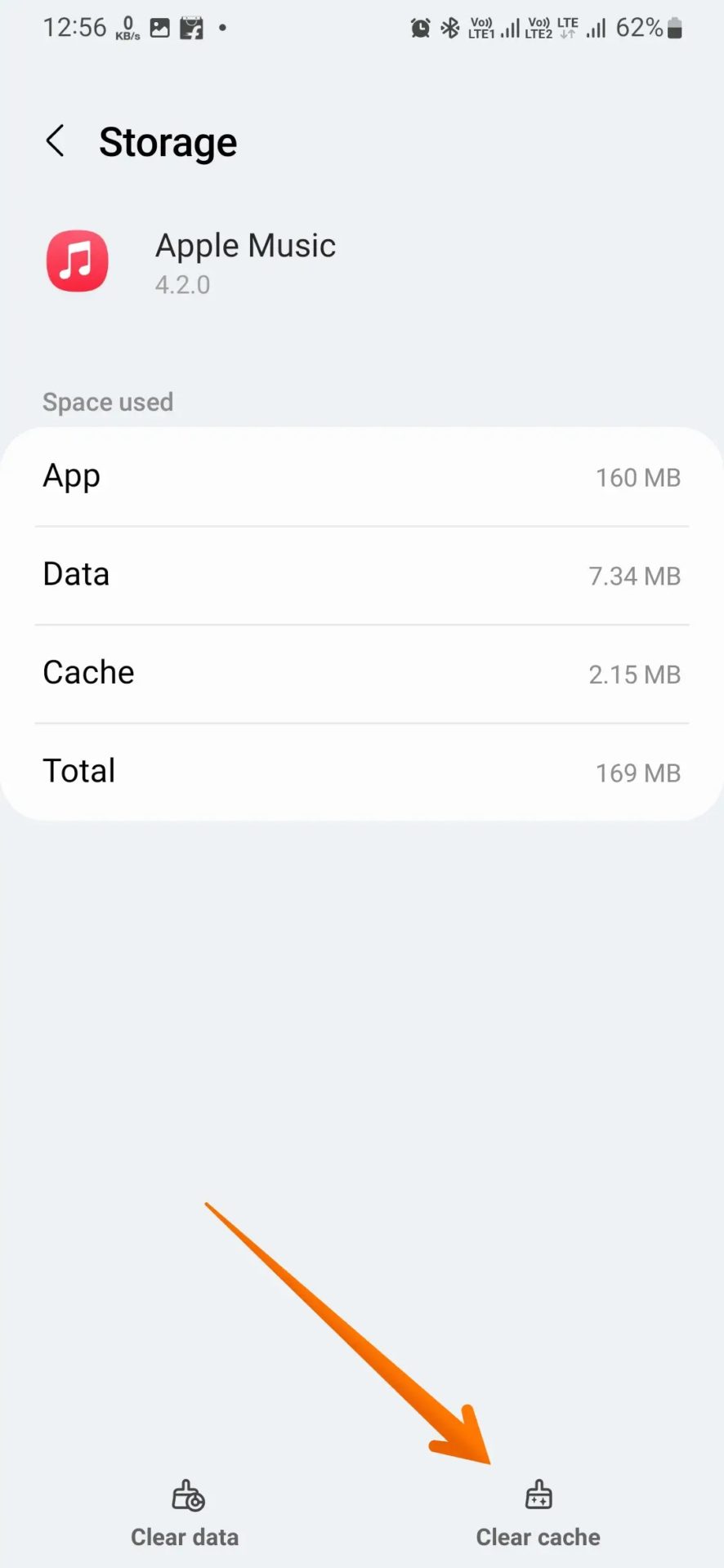 Clear Apple Music Cache Android