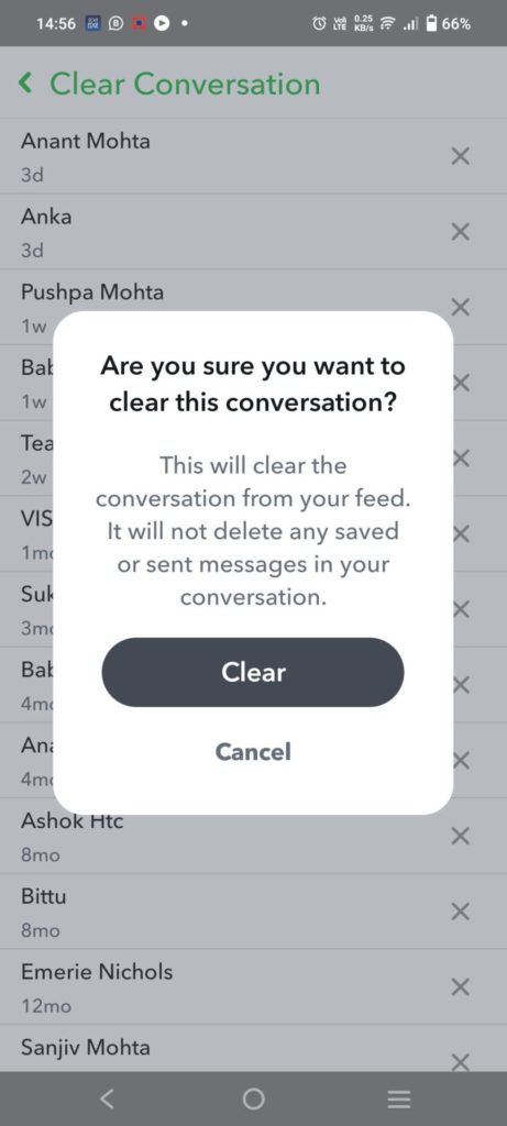 Clear Chat Conversations