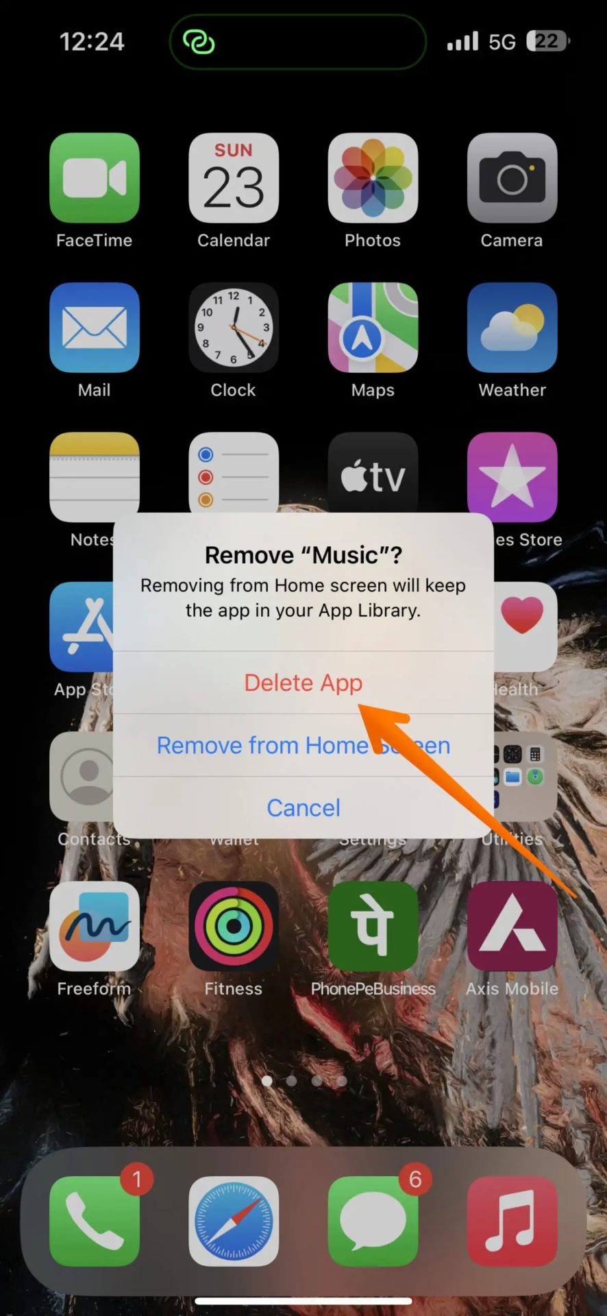 Uninstall Apple Music App iPhone
