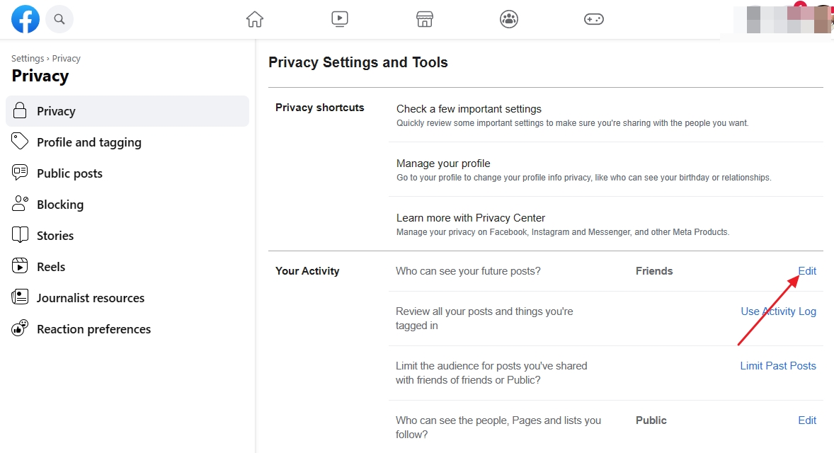 Facebook Privacy Settings Your Activity