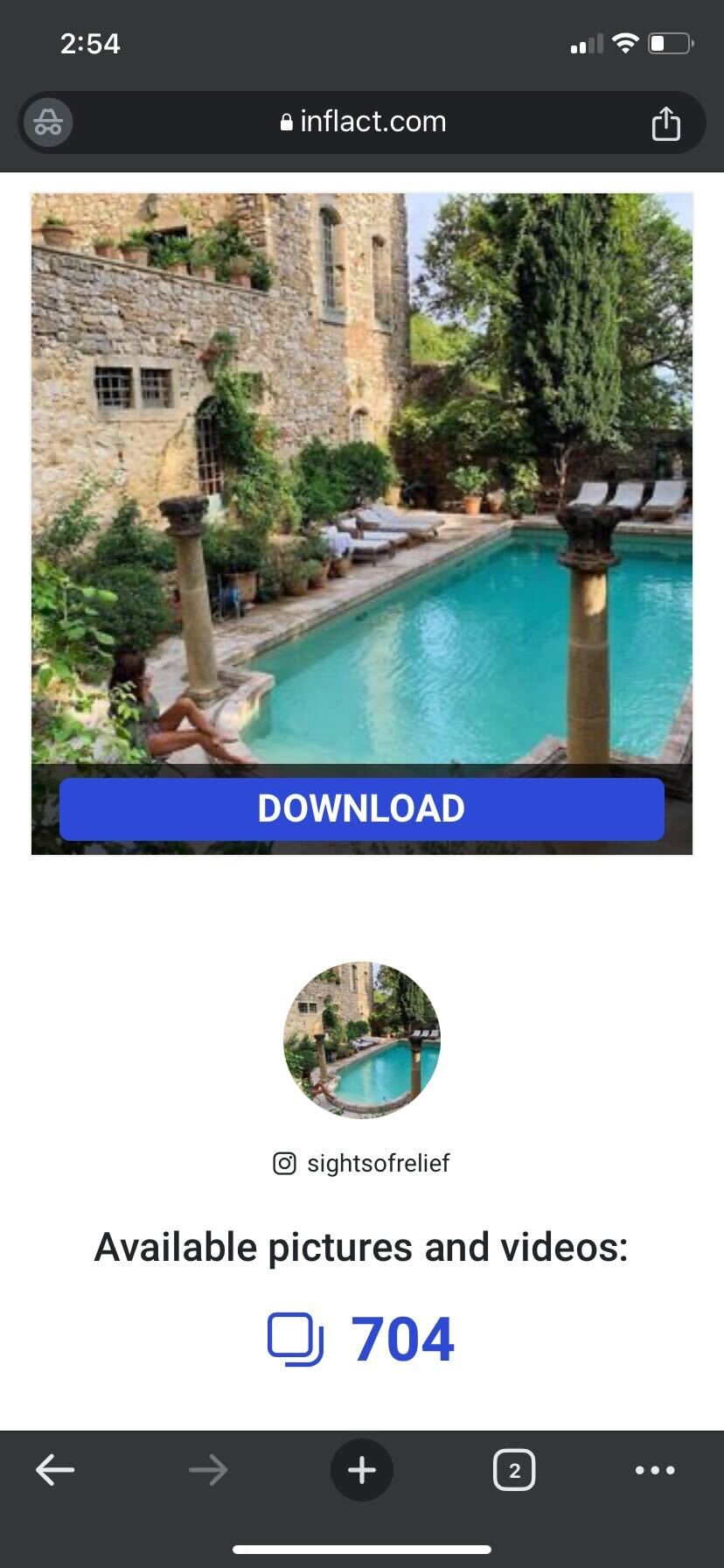 Inflact DP download option