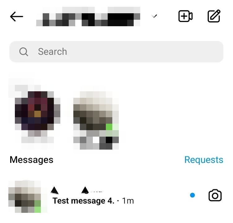 Open DM instagram