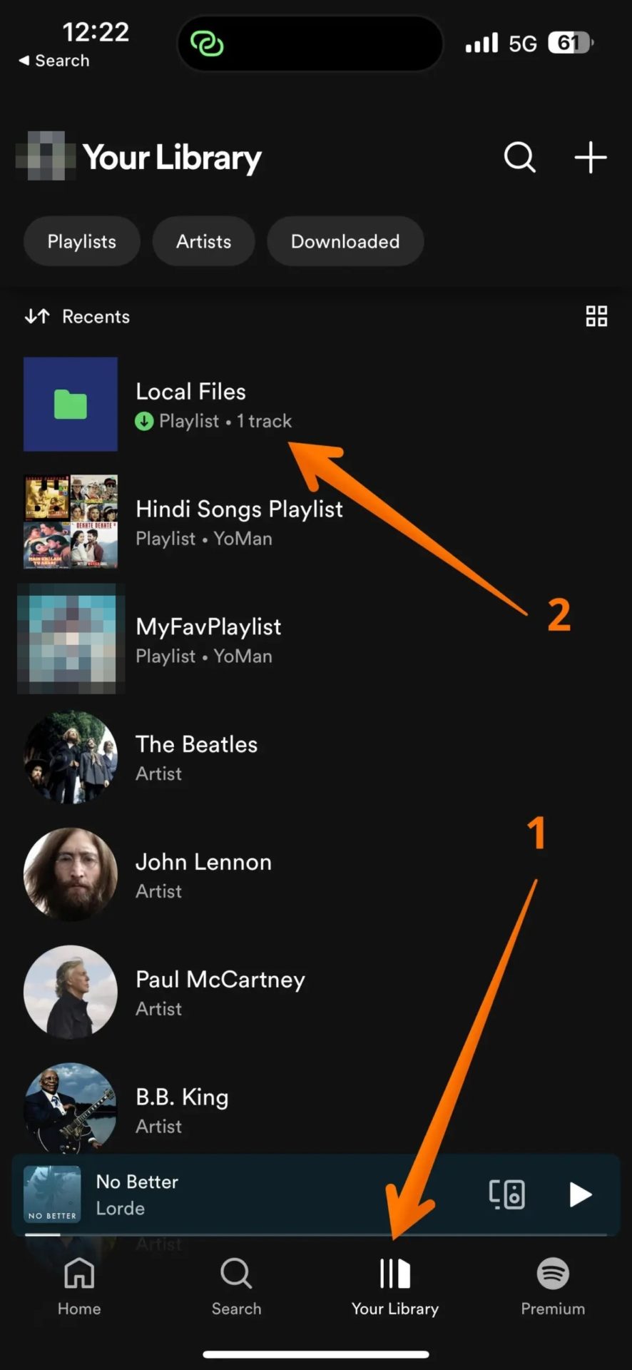 Play Local Files on iPhone Spotify