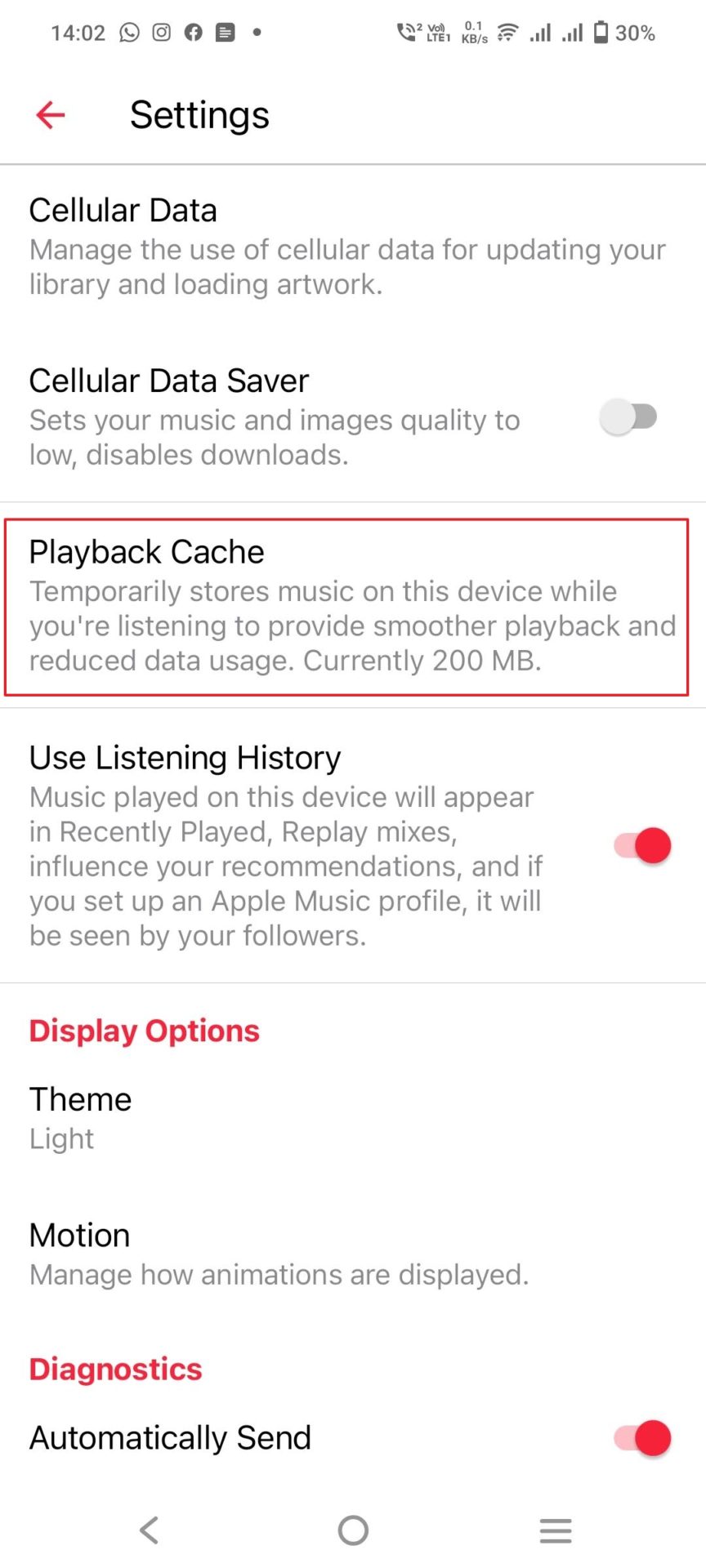 Playable Cache Apple Music Android