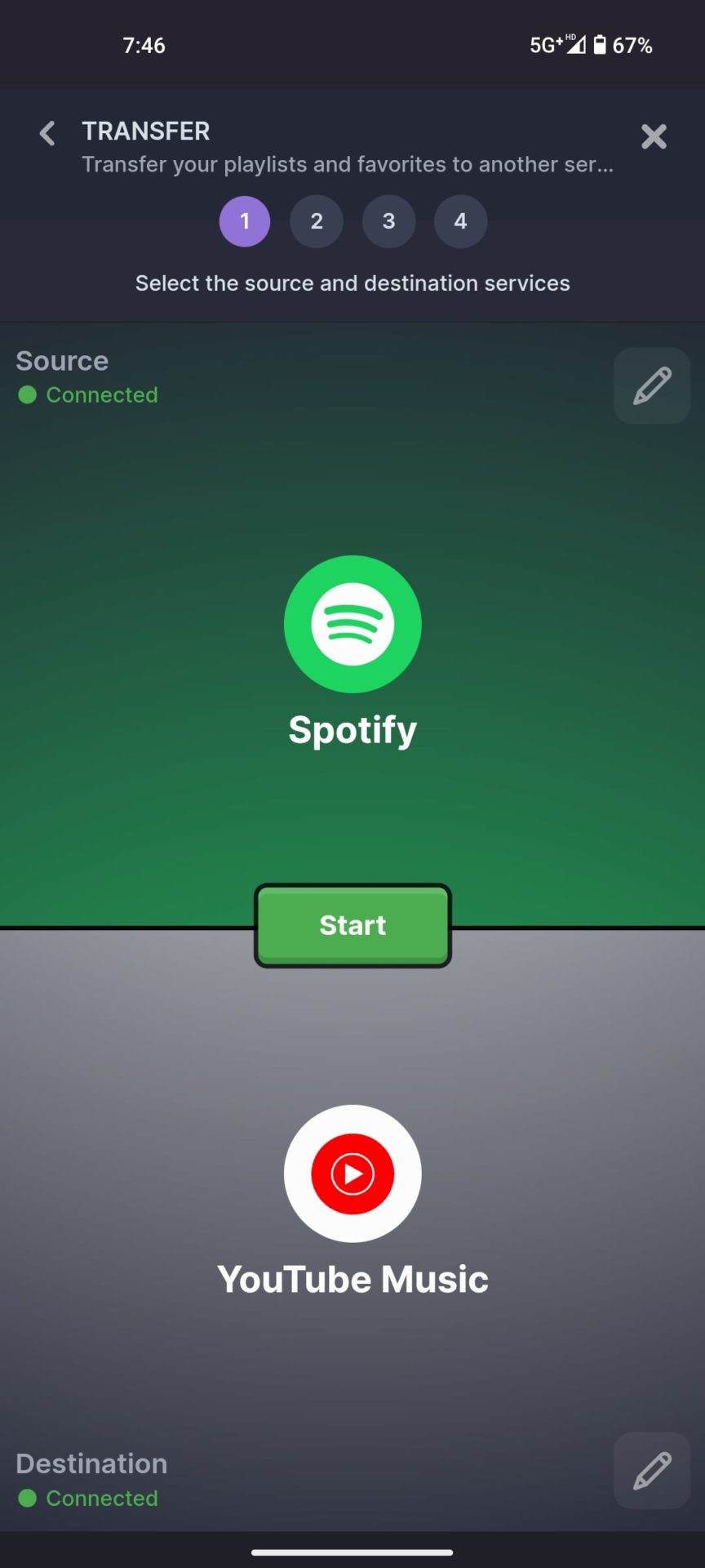 Soundiiz Source and destination platforms