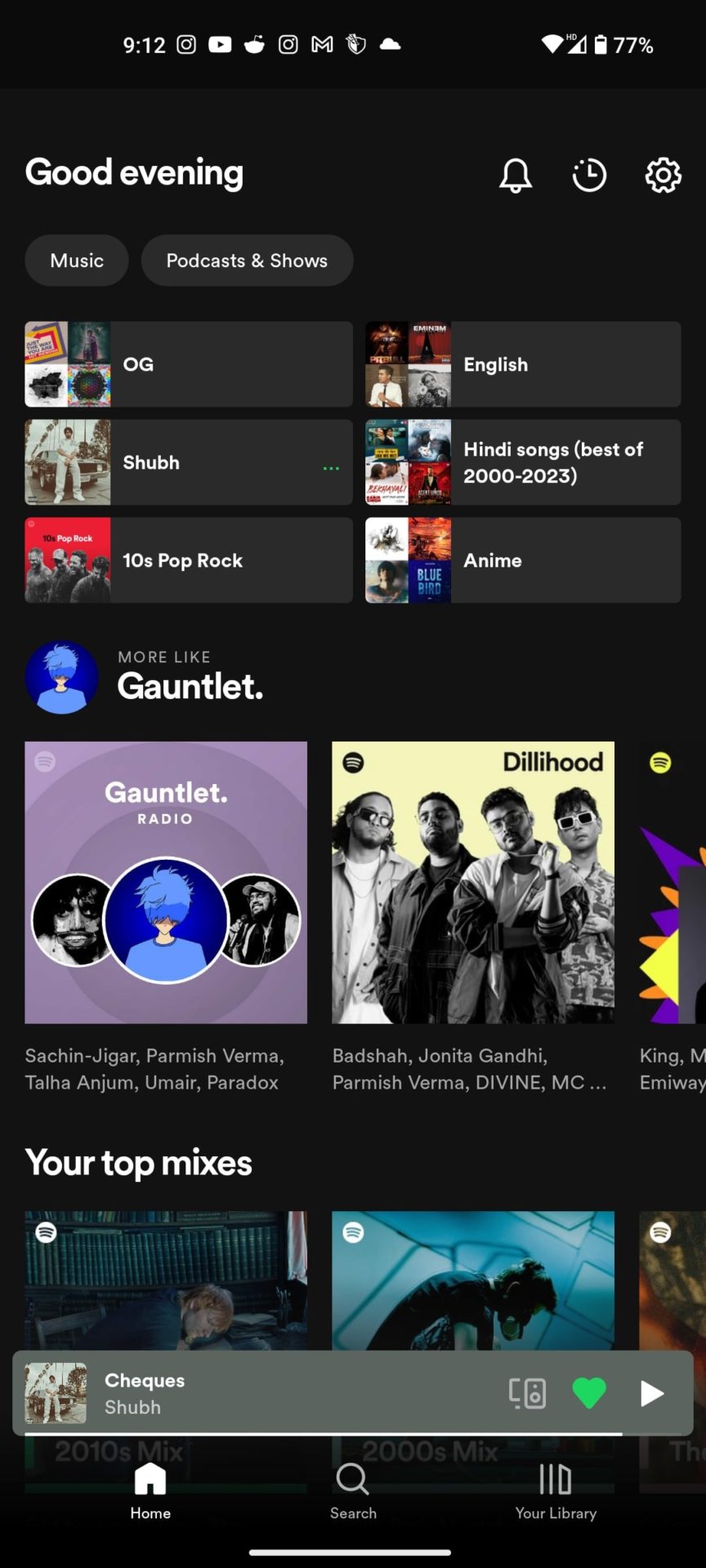 Spotify UI Android