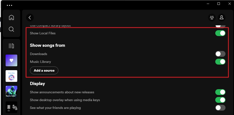 Spotify Windows App Show Local Files