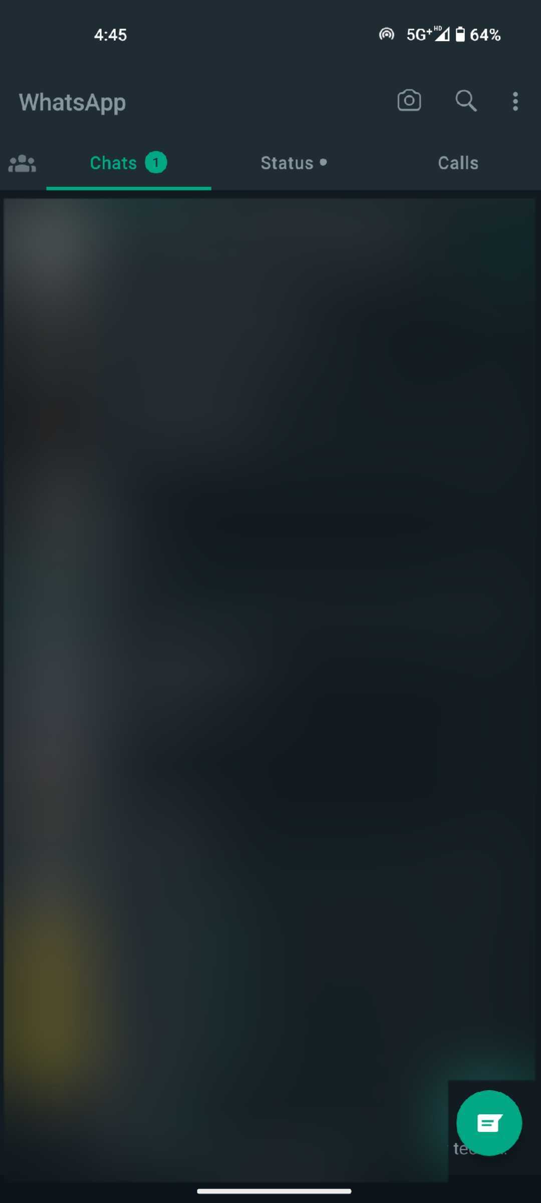 WhatsApp Chats section Android