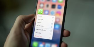 WhatsApp quick settings on an iPhone