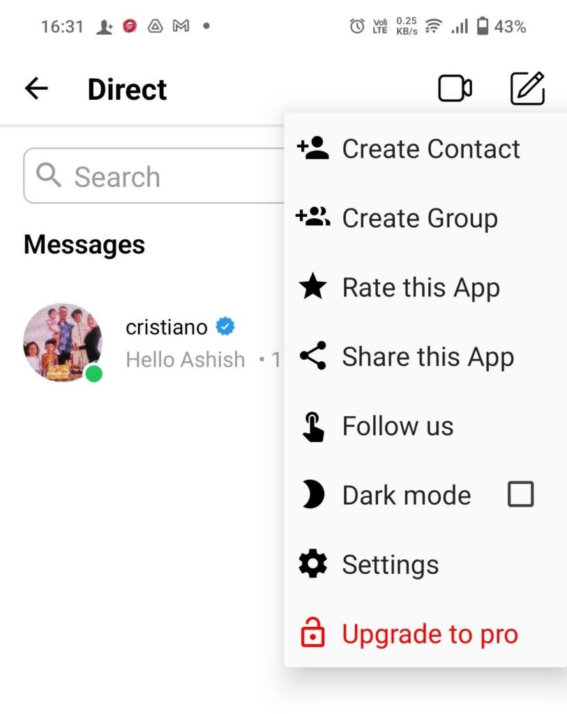 Create Fake Instagram Contact