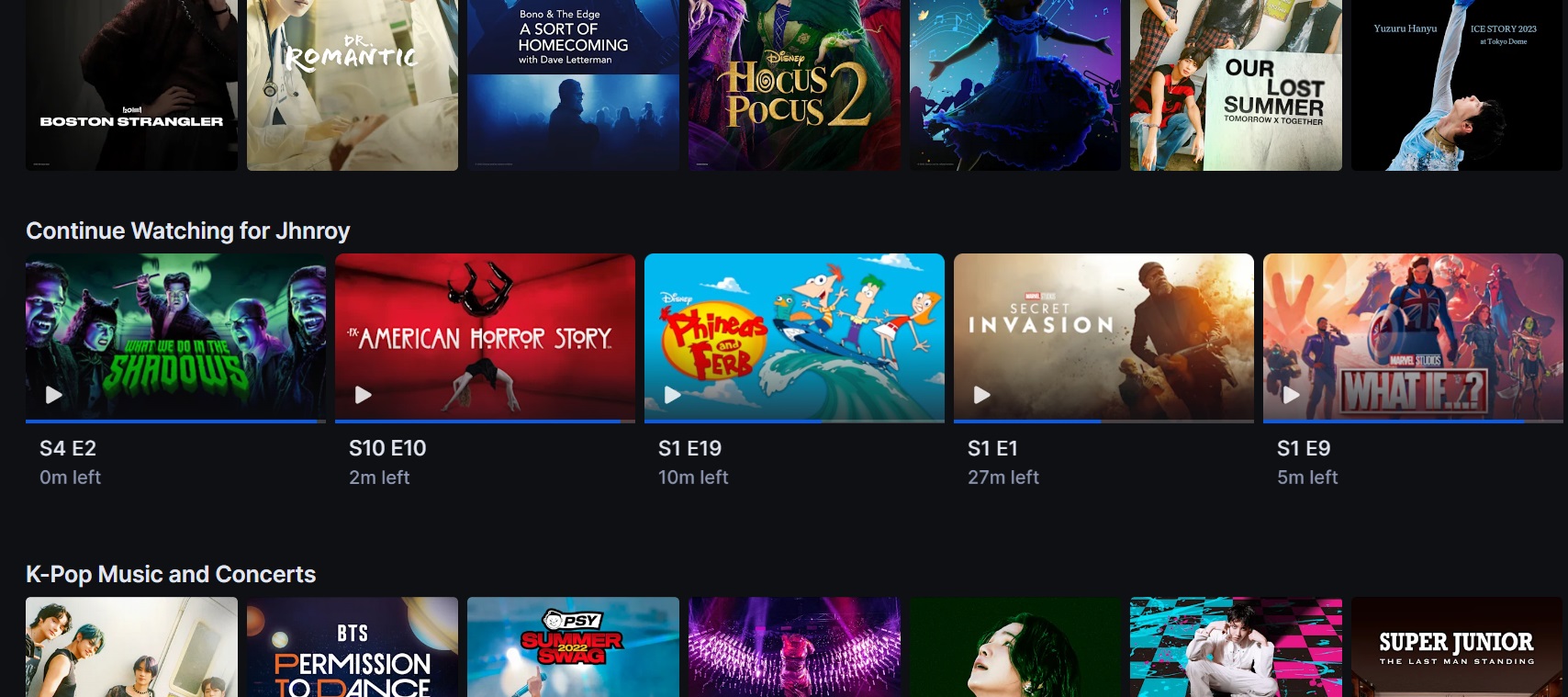 Disney+ Continue Watching