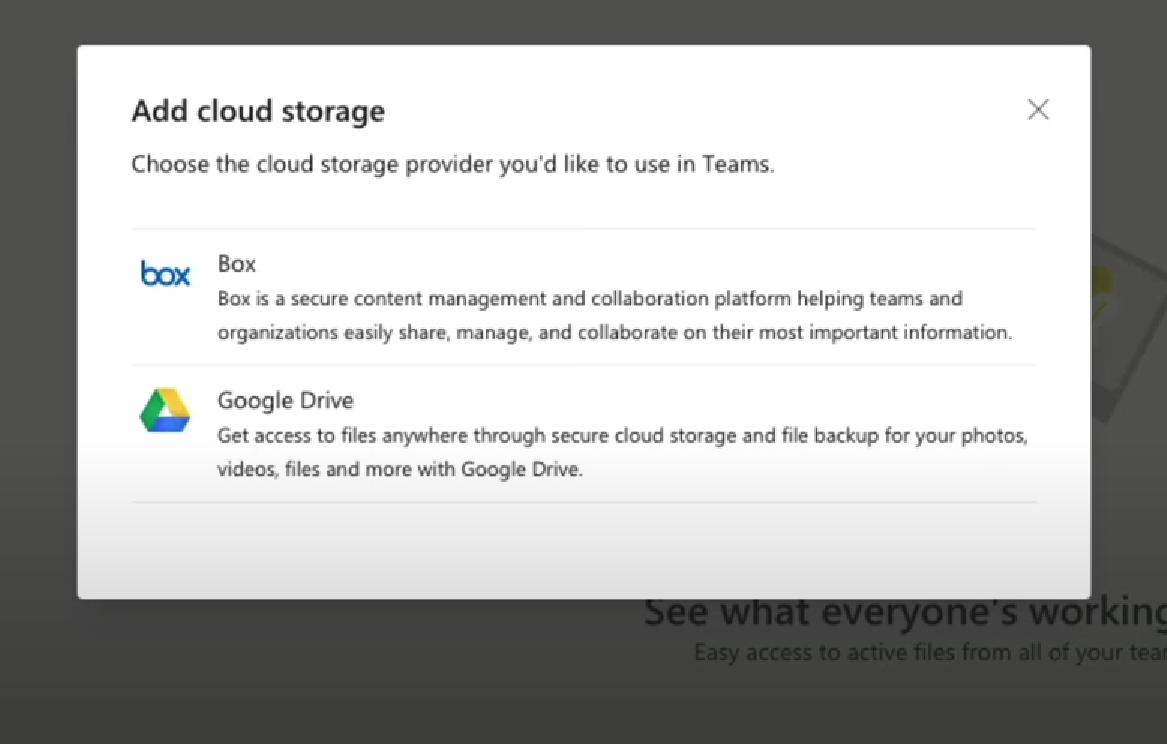 Microsoft Teams Google Drive