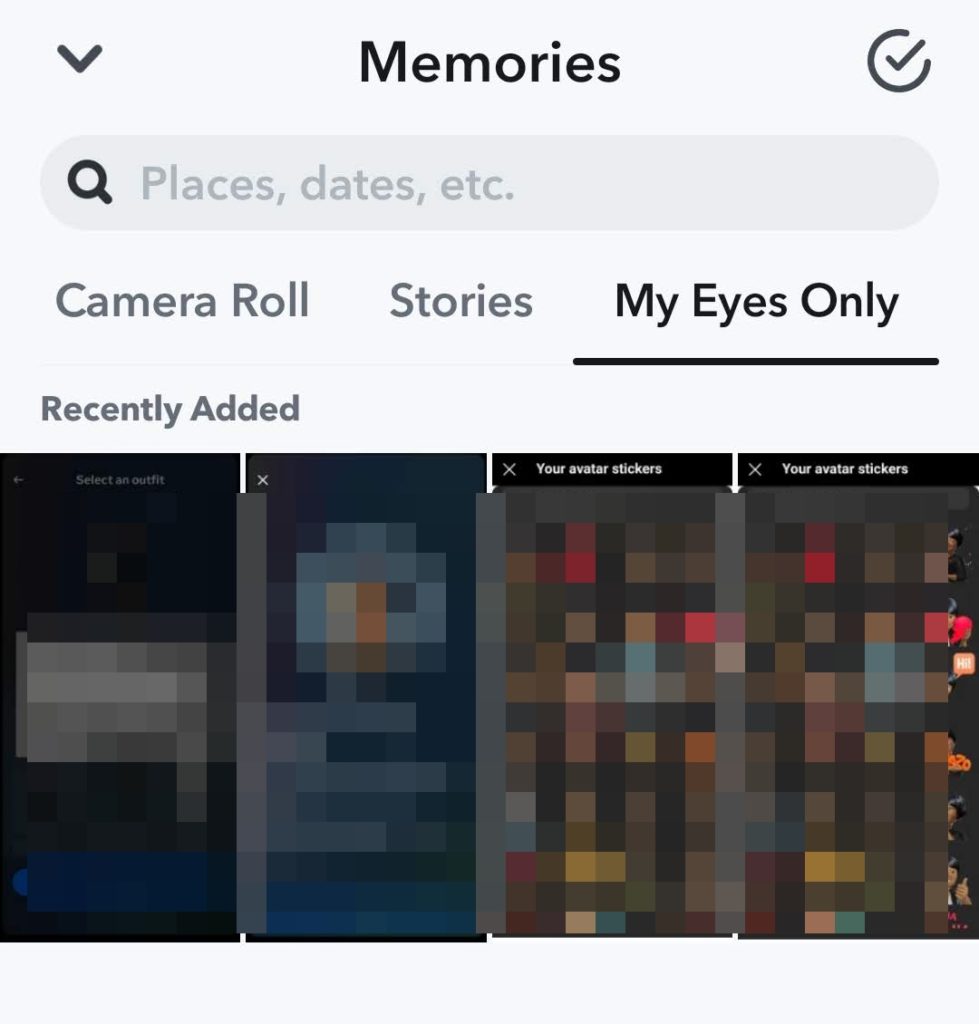 My Eyes Only Memories Snapchat