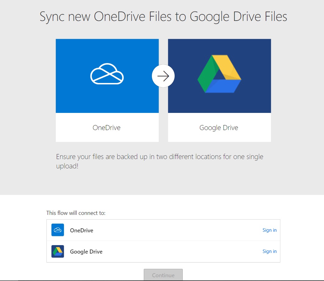Sync OneDrive Files to Google Drive Files