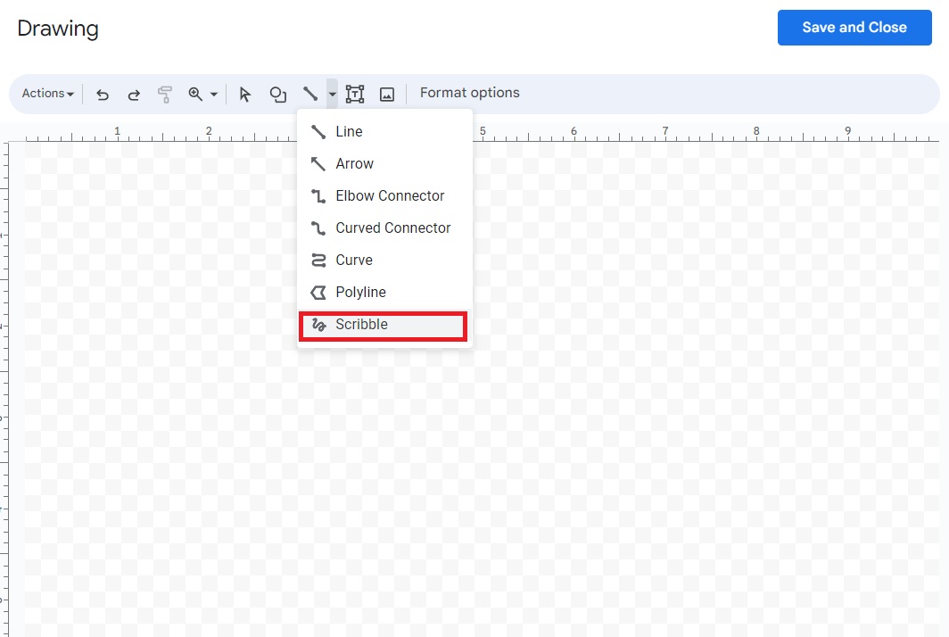 Google Docs Drawing Scribble to Create Signature